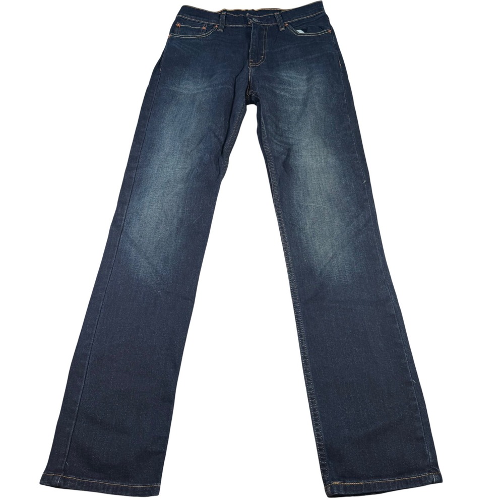 Levis 511 Slim Fit Jeans Mens 30x34 Dark Wash Indigo Denim Zip Fly